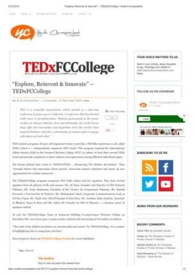  The TEDx Lahore: Exploiting Intellectual Curiosity for Societal Transformation